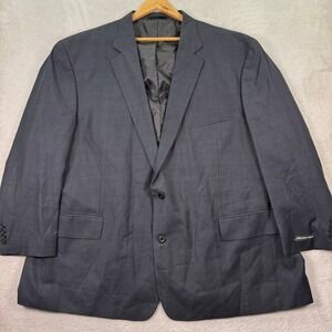 NEW Geoffrey Beene Mens 60R Gray Plaid 2-Button Blazer Sport Coat Casual Preppy